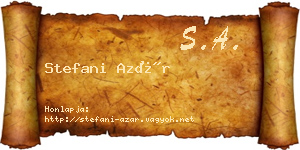 Stefani Azár névjegykártya